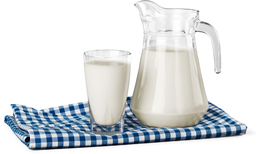 A Glass of Milk and a Milk Jug